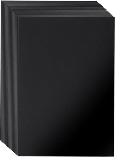 NIXRET 30 x Tonpapier Schwarz A4 250g - Schwarzes Tonpapier A4 - Bastelpapier Schwarz - Tonzeichenpapier A4 Schwarz zum Basteln & Malen & Drucken