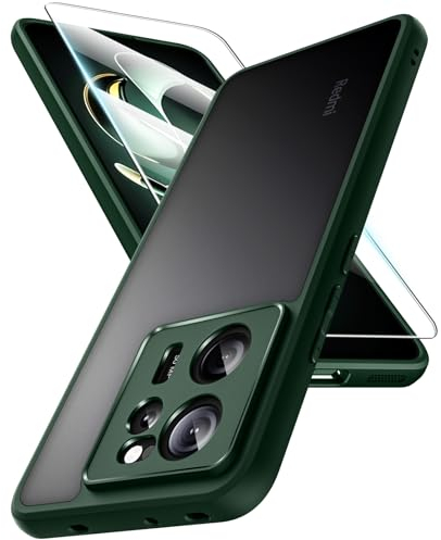 DOSNTO Solide Handyhülle für Xiaomi 13T/ Xiaomi 13T Pro Hülle, Voller Kameraschutz, Militärische Stoßfest Transluzent für Frau Mann, Frost Harte Case Dünn Schutzhülle