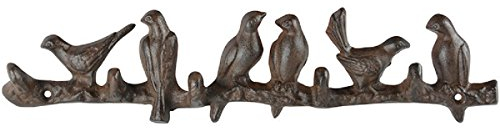 degawo Wandhaken Garderobe mit Vögeln aus Gusseisen mit 5 Haken