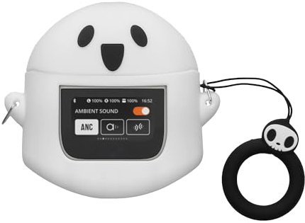 kwmobile Hülle kompatibel mit JBL Tour Pro 2 Hülle - Silikon Kopfhörer Schutzhülle Case Cover Weiß Schwarz