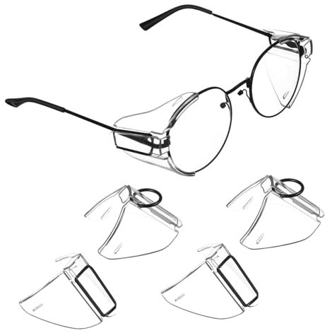 KONTONTY Seitenschutz Für Schutzbrillen Aus Kunststoff Geeignet Für Sonnenbrillen Beidseitig Anbringbar Zum Schutz Vor Spritzern