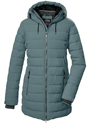 killtec Damen Steppparka/Parka mit Kapuze KOW 55 WMN QLTD PRK, blaugrau, 44, 41809-000