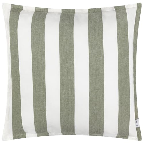 Yard Hayle Polyester Gefülltes Kissen – Wendbarer Wasserabweisender Gestreifter Weicher Baumwoll Dekorationskissen Für Den Außenbereich (Moos – 50x50cm)