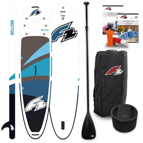 F2 Stand Up Paddle Board Sector SMART SUP mit E-Pumpe Größe wählbar Blau 2025