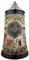 EVERSTYLE Boccale da birra con coperchio, 0,7 l, realizzato a mano, in Germania, con stemma federale, boccale da birra rustico, idea regalo per casa, collezione e festa della birra