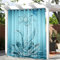 Treer Stampa Tulipano 3D Tenda da Esterno Impermeabile con Occhielli, Tende per Gazebo Balcone Esterno Oscurante, per Esterni con Anelli 1 Pannello, per Pergolato, Cortile (Blu1,W180*L243cm)