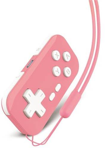 Générique Compatible avec les consoles de jeu, les PC et les appareils mobiles, manette de jeu filaire sans fil avec gyroscope et vibrations.(Pink)