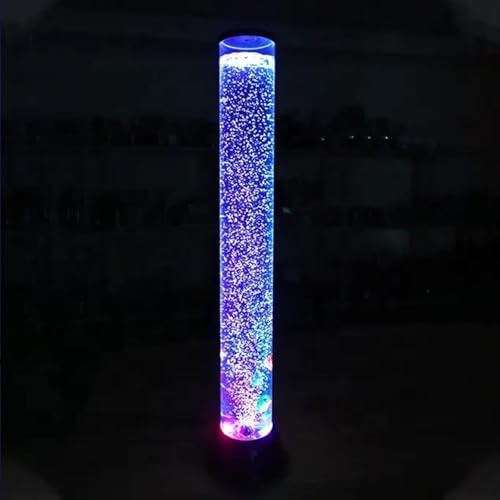 IINCOOY Lámpara de Pie de Burbujas Sensoriales de 7 Colores Luz Sensorial for Niños con Autismo Luz Nocturna Led Estilo Acuario Regalo for Niños, Hombres y Mujeres.(3ft)