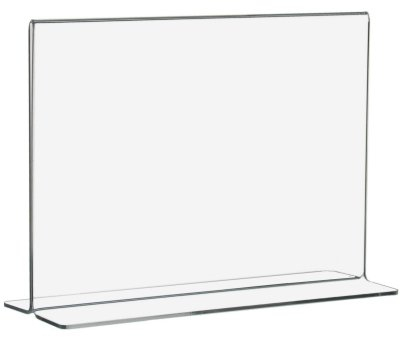 T-Ständer/Werbeaufsteller/Tischständer DIN A3 Querformat aus Acrylglas - Zeigis®