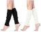 v28 Damen Juniors Neon gerippte Beinstulpen für 80er Jahre Party Sport Yoga, 2 Stück (schwarz + weiß), Einheitsgröße