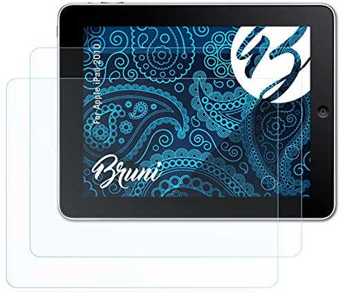 Bruni Schutzfolie kompatibel mit Apple iPad 2010 Folie, glasklare Displayschutzfolie (2X)
