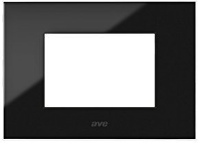 PLACCA AVE SERIE YOUNG44 3 MODULI COLORE NERO COD. 44PJ03NAL