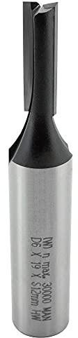 ENT 10511 Nutfräser HW, Schaft (S) 12 mm, Durchmesser (D) 6 mm, NL 19 mm, SL 40 mm, GL 67 mm