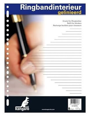 Ringbucheinlagen Kangaro 23r liniert 100 Blatt