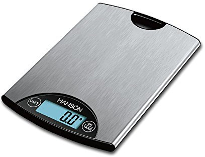 Hanson H8013 Stainless Steel Kitchen Scale with Liquid Measure