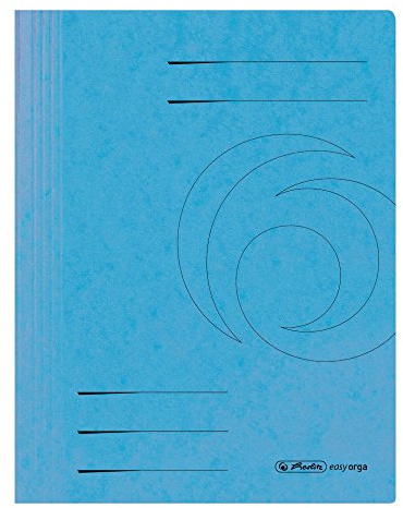 Herlitz Schnellhefter quality A4 Karton, gefaltet, hellblau, 25 Stück