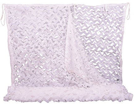 NINAT Red de Camuflaje White 3M x 3M para la Caza Redes de Militar el Camuflaje Cubre Objetos Decorar Acampar y Dar Sombra