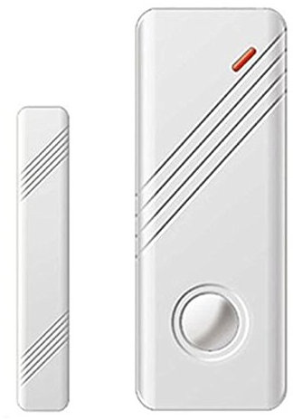 SENSORE MAGNETICO PROFESSIONALE PORTE/FINESTRE WIRELESS SENZA FILI 433 Mhz CON ANTENNA INTEGRATA E POTENZIATA, BATTERIE LUNGA DURATA INCLUSE PER ANTIFURTO ALLARME CASA UFFICIO WIFI Bianco (6)