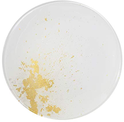 Syosaku Japan vetro piatto piatto piano φ11-inch, lavabile in lavastoviglie Pure White