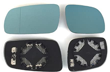 Spiegel Spiegelglas rechts + links (2er Set) Pro!Carpentis kompatibel mit Golf 4 und Bora bis 2005 blau getönt beheizbar