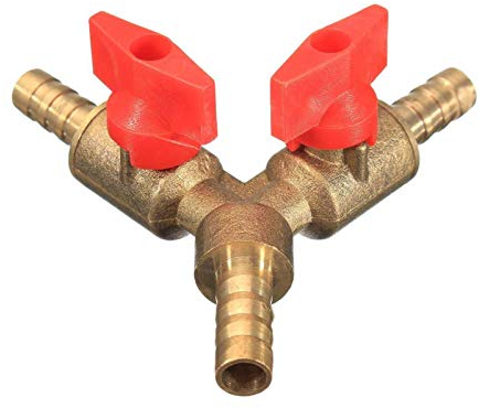 Pangocho Jinchao-Messing Schlauchtülle T Messing Schlauchkupplung Fuel Gas Clamp, 16.05 8mm Y 3-Wege absperren Kugelhahn Fitting, Armaturen reparieren