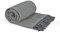 Emma Barclay Herringbone - Recycled Cotton Patterned Chair Sofa Setee Bed Throw Over Blanket in Silver Grey - 90x100 (228x254cm)