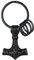FaithHeart schwarz Keltischer Knot Schlüsselanhänger Herren Männer Thors Hammer Keychain mit Geschenkebox für Ehemann Freunden