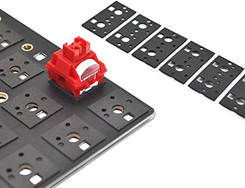 YIMAGUJRX RUNJRX Keyboard Poron Switch Pads 0.5mm Thick for 61/64/87/100/104/108 Hot Swap 120Pcs,Black