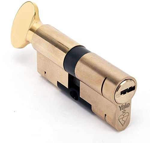 Yale Superior Thumb Turn Euro Cylinder T35/35 (70mm Total Length), Brass, 3 Keys Standard, Anti Bump, Snap, Drill, Pick