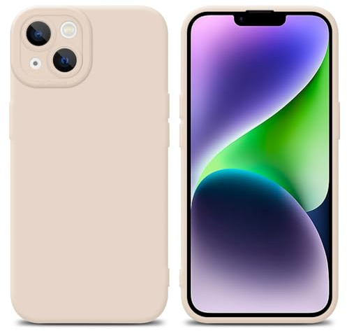Cadorabo Hülle kompatibel mit Apple iPhone 14 Plus Schutzhülle TPU Silikon Case Liquid Design mit Kameraschutz Slim Kratzfest Weiche Gummi mit Rundumschutz Case Hülle für iPhone 14 Plus in Rosa
