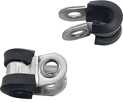 Lumonic 10x 5mm Rohrschellen mit Gummieinlage Edelstahl V2A I Kabelschellen zum Schrauben I Schlauchschelle 5mm, Rohrschellen, Befestigungsschelle 5mm