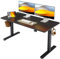 FEZIBO Schreibtisch Höhenverstellbar Elektrisch, 140 x 60 cm Stehschreibtisch mit Memory-Steuerung und Anti-Kollisions Technologie, Schwarzer Rahmen/Schwarze Tischplatte