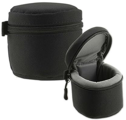 Navitech Black Water Resistant Camera Lens Protective Case Pouch - Compatible with Sony FE 40mm F2.5 G Lens
