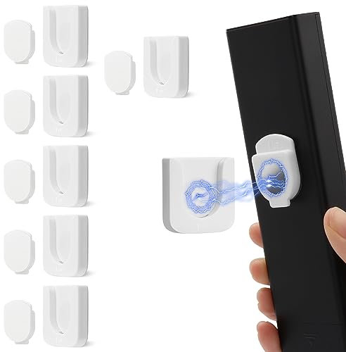 FIDWALL Support mural magnétique pour télécommande, conception de fente innovante pour une organisation sans effort de la maison, du bureau et des fournitures scolaires (6 paquet, Blanc)