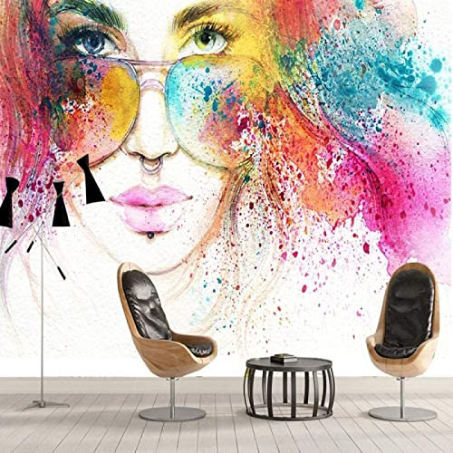BELOKA Papel Pintado 3D Belleza Salpicadura De Tinta De Colores Fotomural 3D Papel Tapiz Moderno Papel Pintado Pared Dormitorio