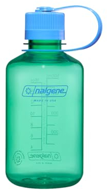 Nalgene Water Bottle - Lightweight Sustain Tritan BPA-Free Shatterproof Bottle for Backpacking, Hiking, Gym, 16 OZ, Narrow Mouth, Pastel Green