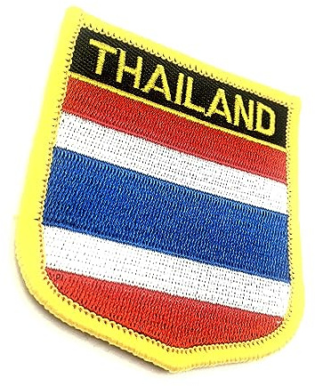 Thailand Thai Asia Flag Iron On Embroidered Fabric Sew On Patch Pack of 1