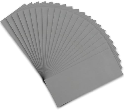 STEBRUAM Profi Schleifpapier Set 3000 Körnung, 21 Stück Nass und Trocken Schleifpapier für Auto/Holzmöbel/Stein/Lack/Metall/Glas, 23 x 9 cm Schmirgelpapier