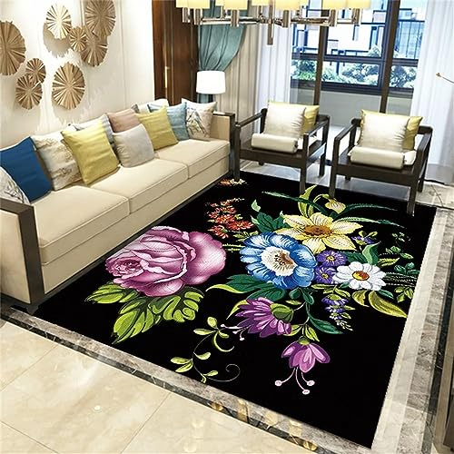 RUGMRZ Jugendzimmer Jungen Mode Wohnzimmer Dekoration küchenvorleger 12 Schwarz Balkon Teppich wasserfest deko Artikel jugendzimmer Jungen Kinder teppich50x80CM
