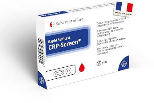 Swiss Point Of Care CRP-Screen Schnelltest – Selbsttestest zum Erkennung bakterieller Infektionen oder Entzündungen, CRP Nachweis (C-reaktives Protein), für zu Hause