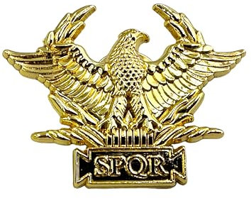 SPQR Senatus Populusque Romanus Antike Römische Republik Metal Pin Fan Badge Brosche (Gold)