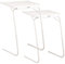 Jocca - Set de 2 Mesas Auxiliares Plegables Sofá Salón con Altura Regulable | Mesas Plegables Pequeñas | Ahorro de Espacio | 3 Posiciones | Color Blanco (Pack 2 Mesas)