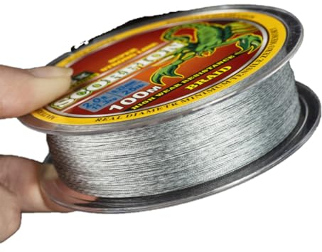 HOUSON 100M Angelschnur,8 Stränge transparent Angelschnur PE Fishing line Starke tranparente Angelschnüre 7#