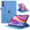 TEDTIKJT Custodia per Xiaomi Redmi Pad Pro 12.1 Pollici 2024 Tablet Cover Pelle PU 360 Ruotabile Flip Cover Case Xiaomi Redmi Pad Pro 12.1 Custodia,Blu Albero