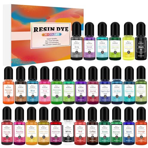 Vielseitiger Epoxidharz-Farbstoff, hochkonzentriertes Pigment auf Ölbasis, für langanhaltende flüssige Farbstoffe, kreative Kunstprojekte, 30 Farben