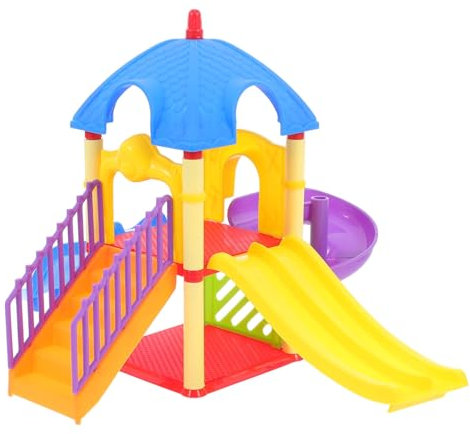 HEMOTON Rutschenspielzeug Mini Zubehör Spielplatz Modell Mini Spielplatz Ornamente Landschaftslayout DIY Rutschen Modell Mini Kinderspielzeug Spielplatz Spielzeug Für Kinder