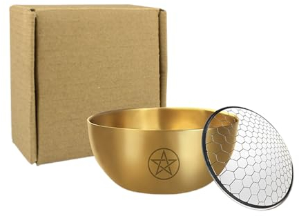 HDKEAN Dekorative Kupferschale, religiöse Verzierung, Opferutensilien, Räuchergefäße, Schale, Dekoration