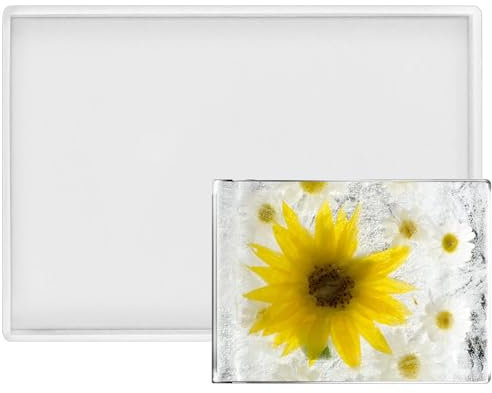Stampo per Resina Epossidica Vassoio, Stampi Rettangolare in Silicone per Resina, Stampo per Colata di Resina Epossidica, Vassoio dello Stampo DIY Stampo Silicone d'Arte, 29,3 x 19,2 cm, 1 Pezzo