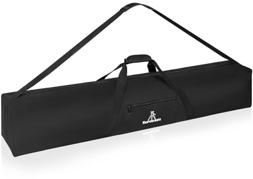 BQKOZFIN Tripod Bag 42in Tripod Carrying Case, 106.7x20.3x20.3cm Heavy Duty Nylon Bag with Shoulder Strap & Handles, Padded Tripod Carrying Bag for Light, Speaker, Boom, Microphone Stands (Black)