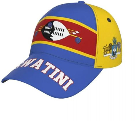 Unisex-Baseballkappe – Baseballkappe Mit Eswatini-Flagge, Patriotische Mütze, Frühlings-/Sommer-Kunstdruck, Hippie-Hip-Hop-Mützen, Atmungsaktive Sonnenkappen Für Herren Und Damen Im Street-STYL